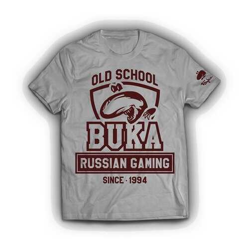 Футболка BUKA OLD SCHOOL серая M в Лав Репаблик