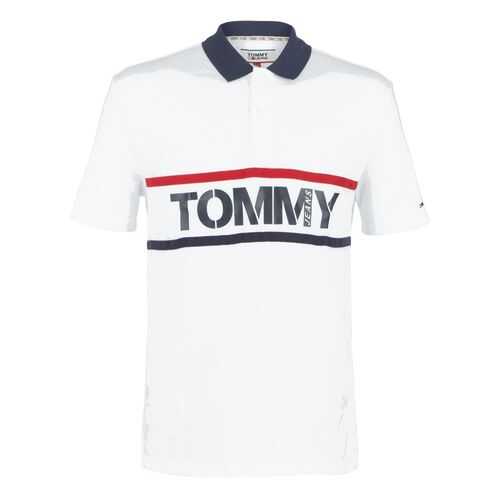 Футболка-поло мужская Tommy Jeans DM0DM07779 белая L в Лав Репаблик