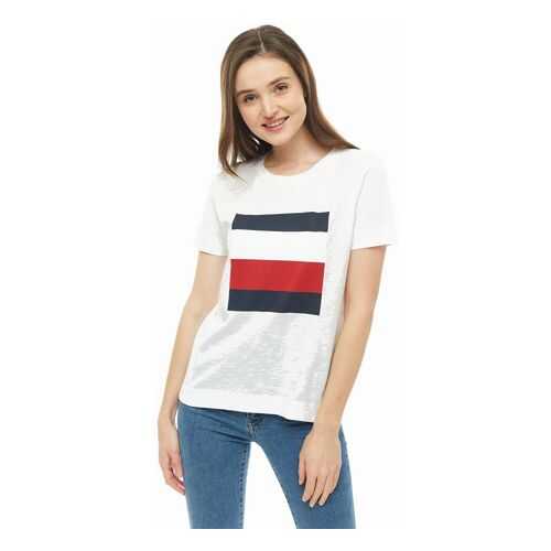 Футболка женская Tommy Hilfiger WW0WW25179 100 белая XS в Лав Репаблик