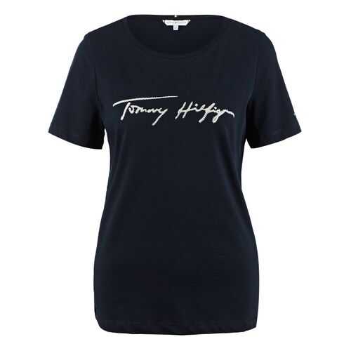 Футболка женская Tommy Hilfiger WW0WW28292 синяя XS в Лав Репаблик